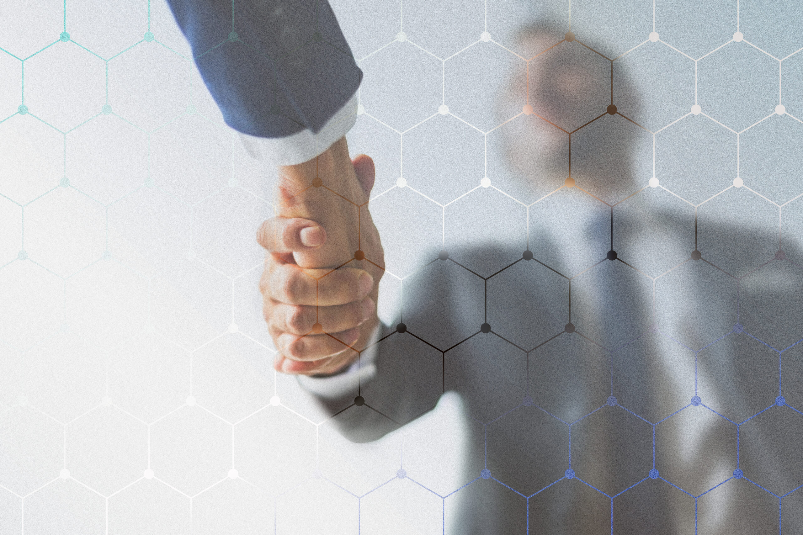 Corporate business handshake between partners